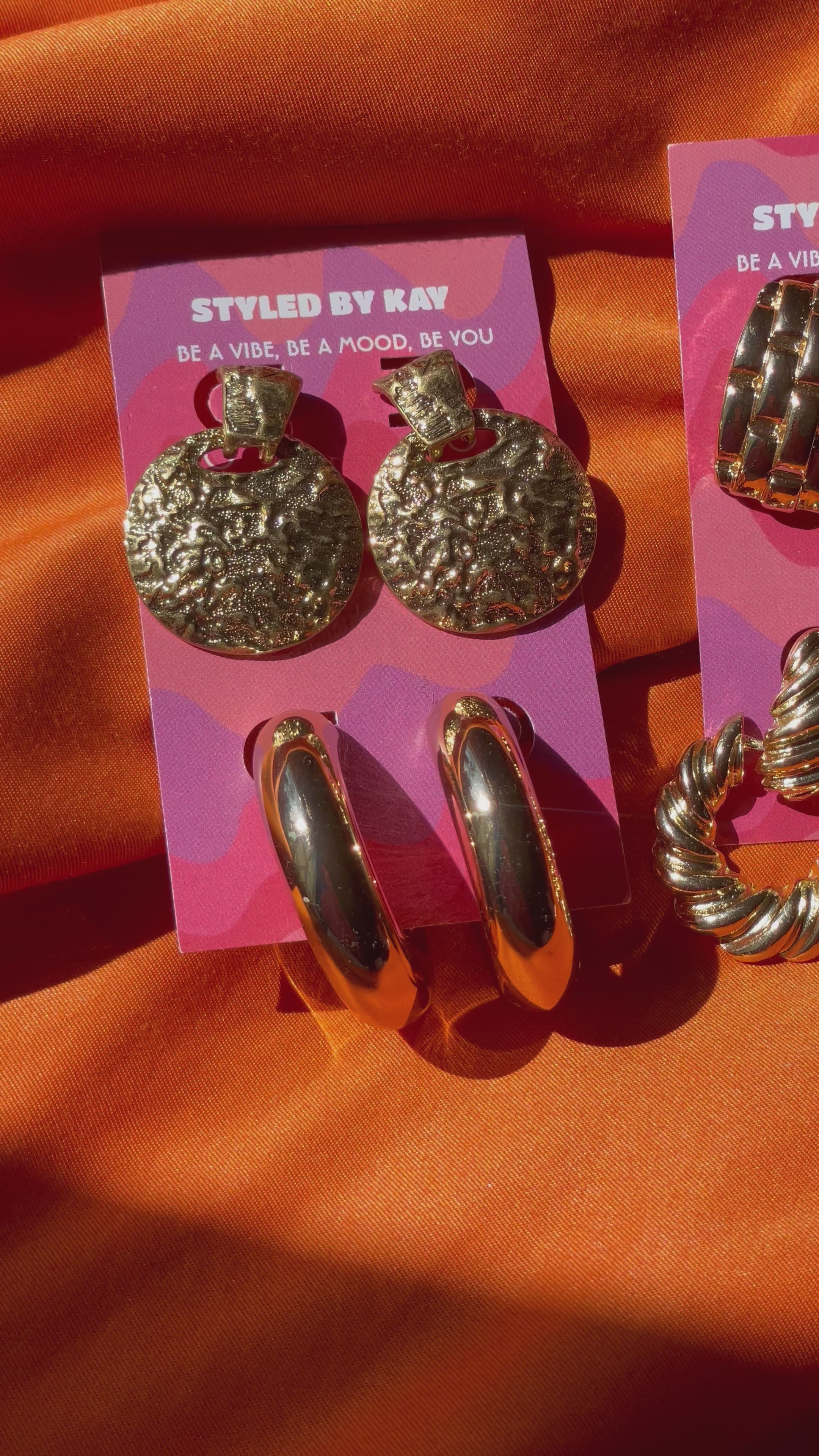 "GOLDEN HOUR EARRING SET"